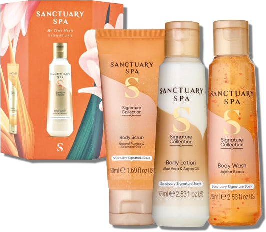 Sanctuary Spa Me Time Minis 200 ml, Vegan Beauty gift, gifts For Women, gift For Her, Birthday gift